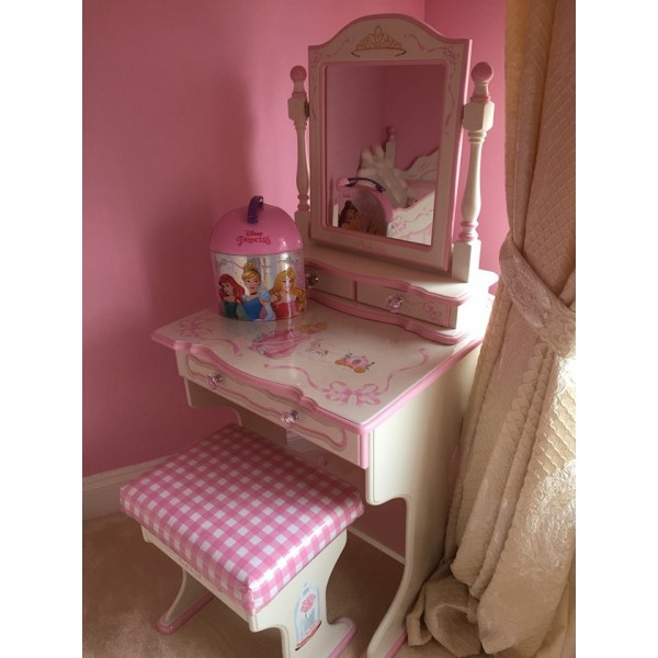 Dressing Table With Mirror & Stool Princess